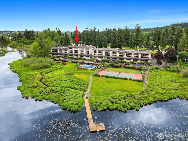 16929 Inglewood Rd NE Unit C206, Kenmore, WA 98028 - drone / aerial view of a large body of water and a forest