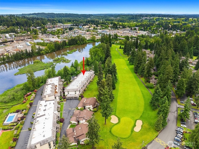 16929 Inglewood Rd NE Unit C206, Kenmore, WA 98028 - drone / aerial view of a nearby body of water and a golf club