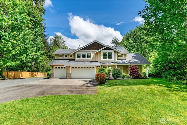 5215 E Lake Bosworth Dr, Snohomish, WA 98290 - craftsman-style house featuring driveway, an attached garage, and roof mounted solar panels