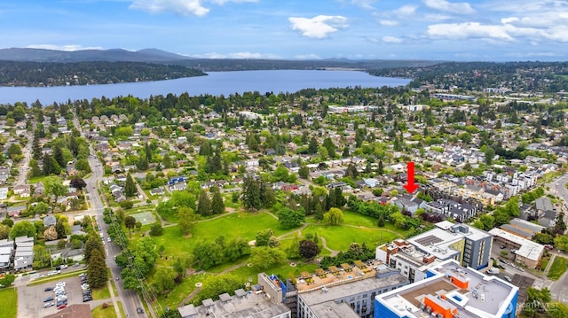 4321 S Webster St # E, Seattle, WA 98118 - bird's eye view of a water and mountain view