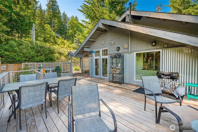 1116 Island Dr, Lummi Island, WA 98262 - deck featuring outdoor dining area