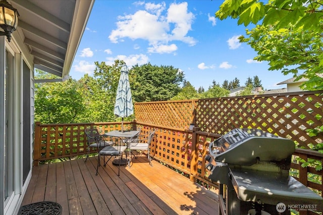 17631 69th Pl W, Edmonds, WA 98026 - deck with outdoor dining space and grilling area