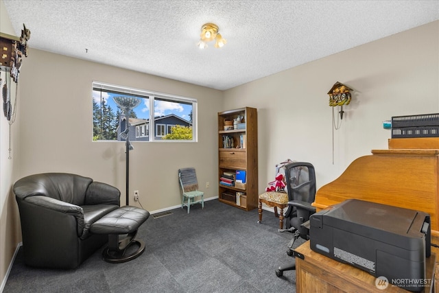 17631 69th Pl W, Edmonds, WA 98026 - office space with dark colored carpet, a textured ceiling, and baseboards