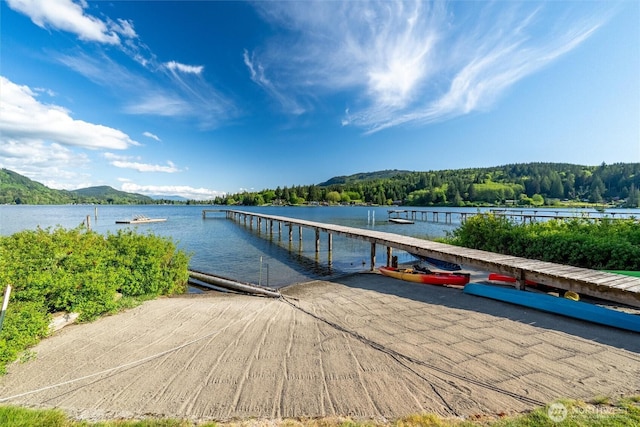 921 Autumn Ln Unit 205, Bellingham, WA 98229 - dock with a boat ramp and a water and mountain view