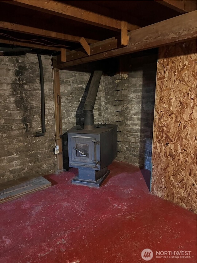 28 N Fir St, Omak, WA 98841 - basement view of a wood stove