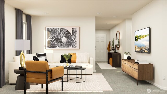 19521 141st Avenue Ct E, Graham, WA 98338 - living area with carpet floors and baseboards