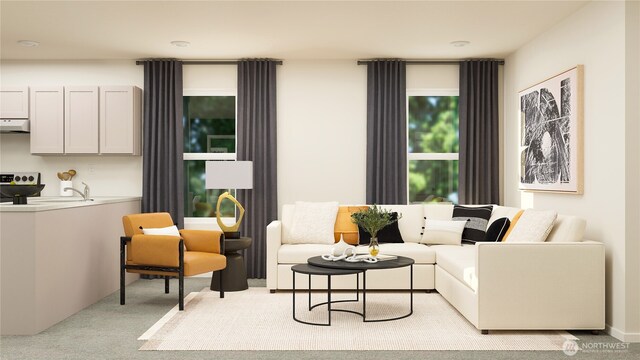 19521 141st Avenue Ct E, Graham, WA 98338 - living area with light carpet