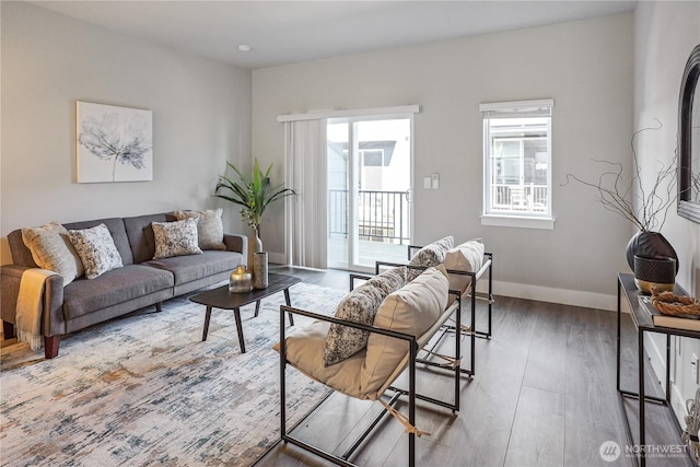 825 238th Pl SE Unit D, Bothell, WA 98021 - living area featuring wood finished floors and baseboards