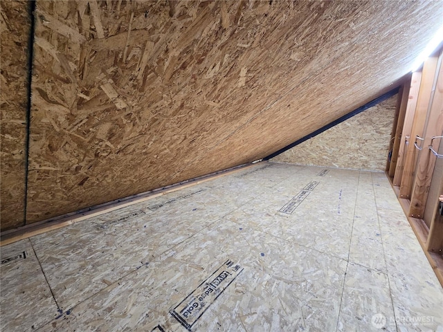view of attic