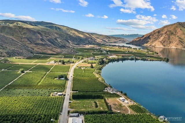 21500 US-97, Orondo, WA 98843 - aerial view of property's location featuring a water and mountain view