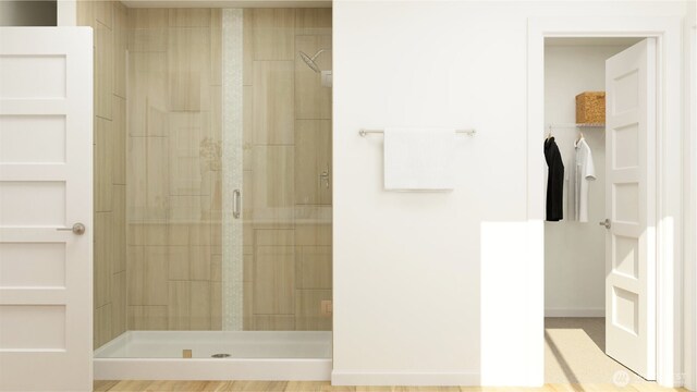 17919 139th Pl E, Puyallup, WA 98374 - bathroom with a stall shower and built in shelves
