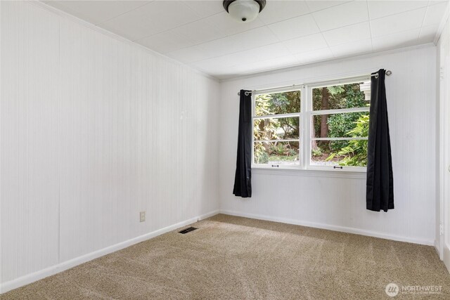 3115 Saratoga Rd, Langley, WA 98260 - spare room with carpet flooring, ornamental molding, and baseboards