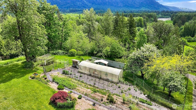 5380 Marshall Hill Rd, Deming, WA 98244 - aerial view of property and surrounding area with a heavily wooded area and a mountain backdrop
