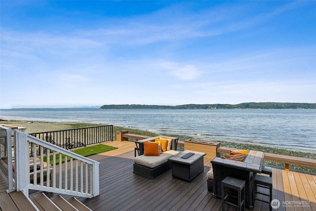 8116 Naketa Beach Walk, Mukilteo, WA 98275 - wooden deck featuring a water view