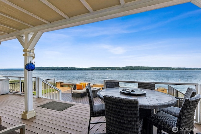 8116 Naketa Beach Walk, Mukilteo, WA 98275 - wooden deck with a water view