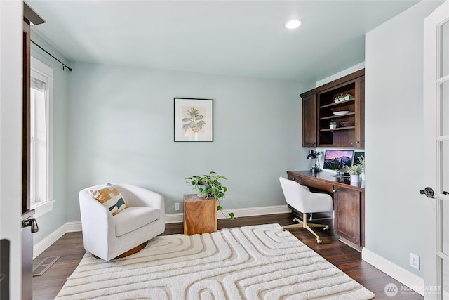 1014 Cherry Ave NE, Bainbridge Island, WA 98110 - office space with dark wood-style floors, recessed lighting, and baseboards