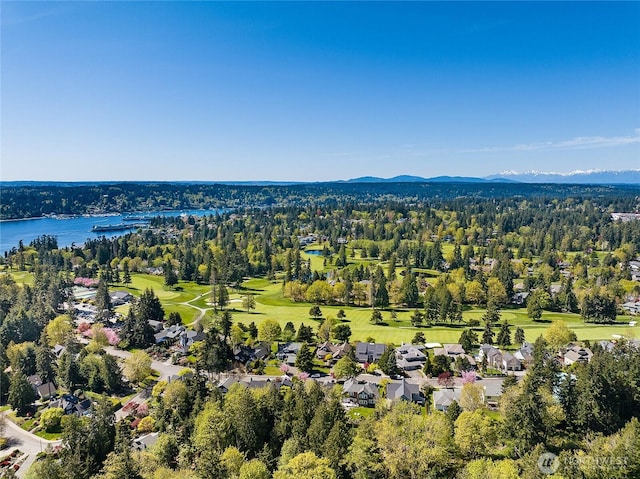 1014 Cherry Ave NE, Bainbridge Island, WA 98110 - bird's eye view of a water and mountain view and a forest