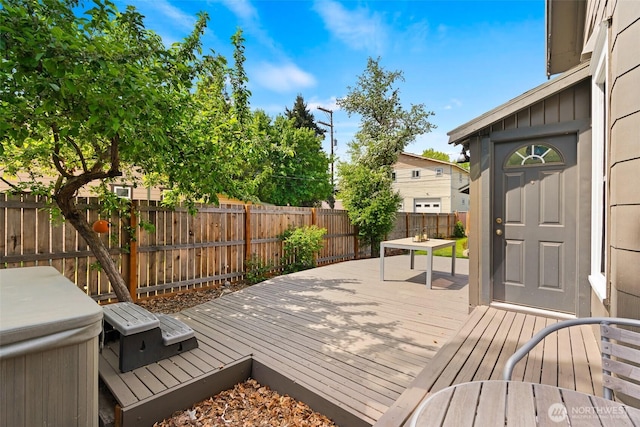 605 N Sampson St, Ellensburg, WA 98926 - wooden deck featuring a fenced backyard
