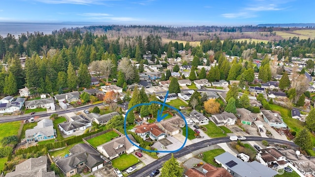 8061 Niska Rd, Blaine, WA 98230 - aerial perspective of suburban area featuring a heavily wooded area