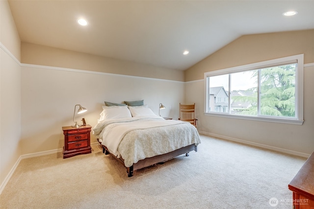 30630 122nd Ave SE, Auburn, WA 98092 - carpeted bedroom featuring lofted ceiling, baseboards, and recessed lighting