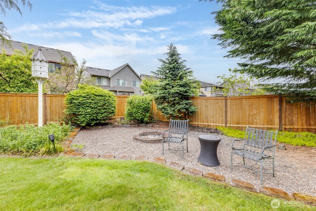 30630 122nd Ave SE, Auburn, WA 98092 - view of yard featuring an outdoor fire pit and a patio