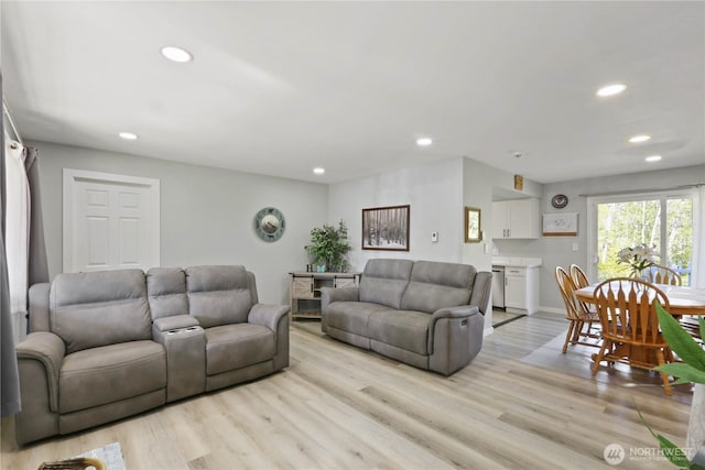 16015 Lange Rd, Mount Vernon, WA 98273 - living room with recessed lighting, light wood finished floors, and baseboards