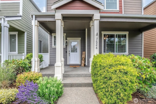 7628 Kodiak Ave NE, Lacey, WA 98516 - property entrance featuring a porch