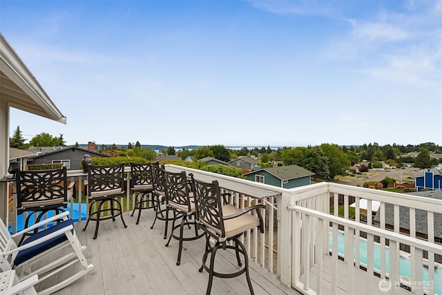 4019 N Vassault St, Tacoma, WA 98407 - wooden terrace with a pool