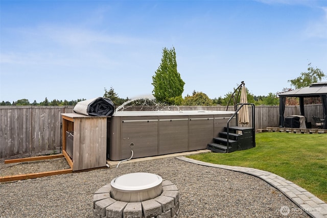 4019 N Vassault St, Tacoma, WA 98407 - fenced backyard with a gazebo