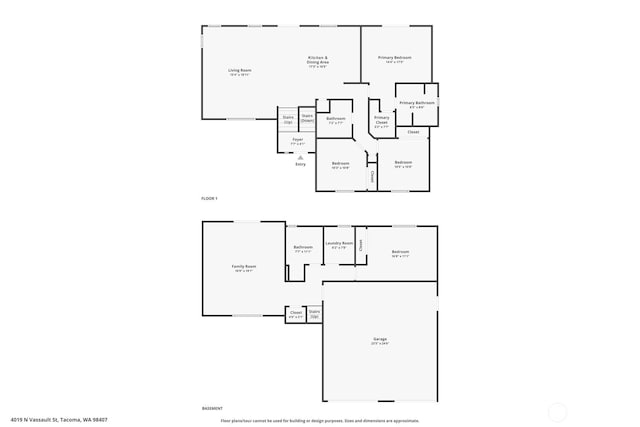 4019 N Vassault St, Tacoma, WA 98407 - view of room layout