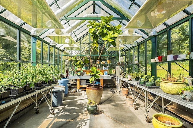 26970 SE Old Black Nugget Rd, Issaquah, WA 98029 - sunroom / solarium with a workshop area and vaulted ceiling