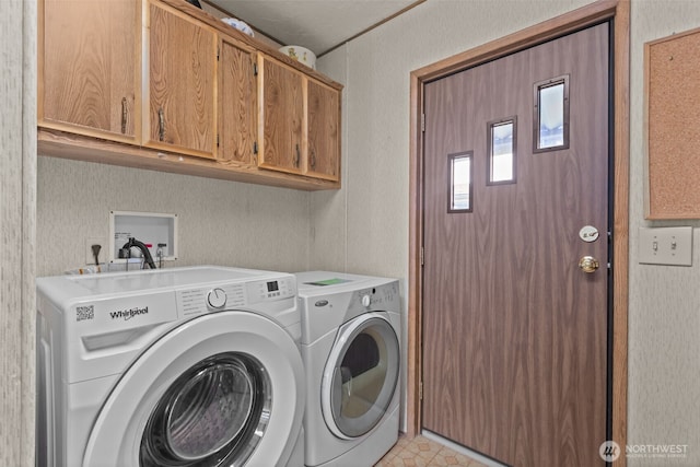 11436SE 208th St Unit 180, Kent, WA 98031 - laundry room with cabinet space and washer and clothes dryer