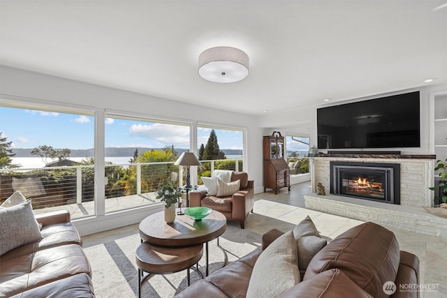 1505 E Horizon Dr, Mukilteo, WA 98275 - living room with a glass covered fireplace