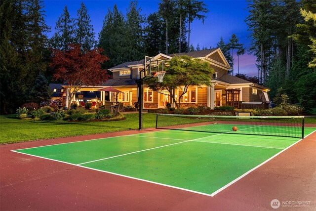 2920 39th Ln NW, Olympia, WA 98502 - view of tennis court with a yard and community basketball court