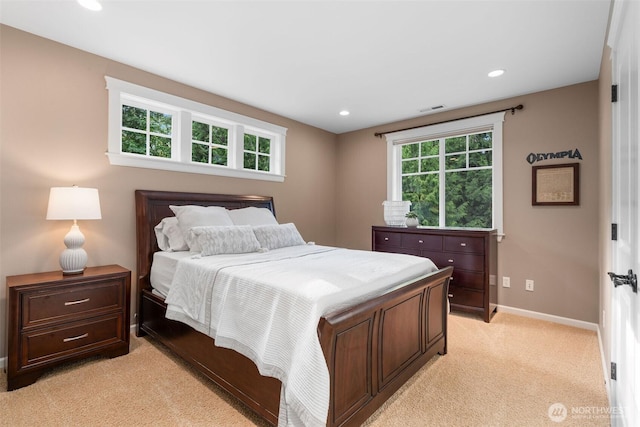 2920 39th Ln NW, Olympia, WA 98502 - bedroom with light colored carpet, baseboards, and recessed lighting