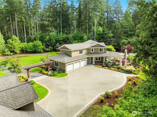 2920 39th Ln NW, Olympia, WA 98502 - view of front of property featuring a garage, a porch, and concrete driveway