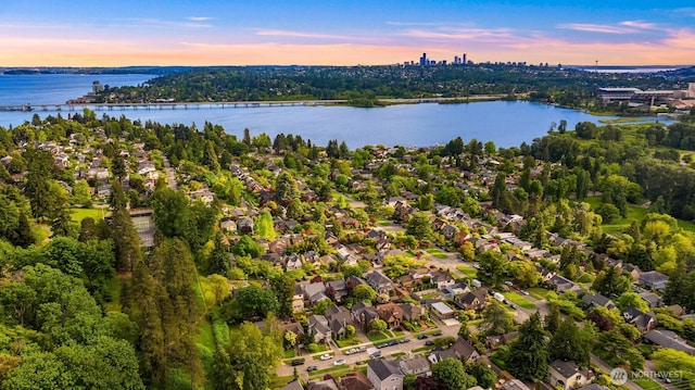 4332 NE 43rd St, Seattle, WA 98105 - aerial view at dusk of a water view