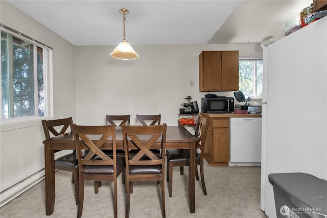 8024 N Bicentennial Loop SE, Lacey, WA 98503 - dining space with baseboard heating and light flooring