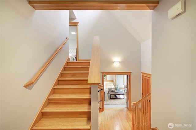 23623 20th Ave W, Bothell, WA 98021 - staircase with wood finished floors and high vaulted ceiling
