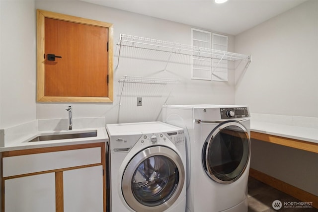 23623 20th Ave W, Bothell, WA 98021 - washroom with cabinet space and washing machine and clothes dryer