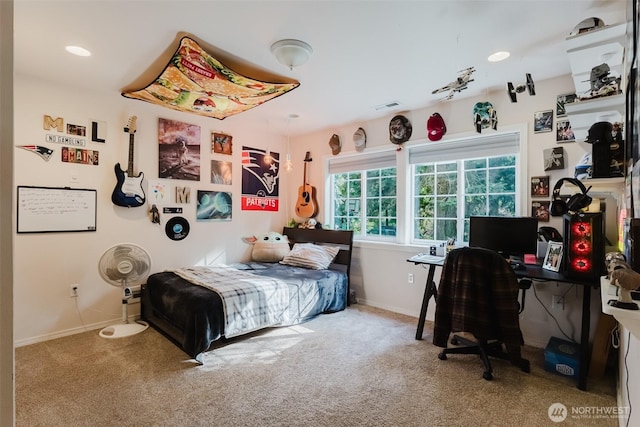 4 Alder Ct, Bellingham, WA 98229 - carpeted bedroom featuring baseboards and an office area