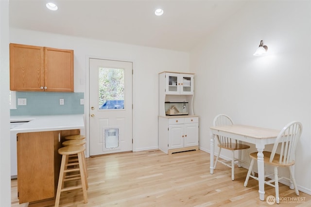 4 Alder Ct, Bellingham, WA 98229 - dining room featuring light wood-style flooring, baseboards, and recessed lighting