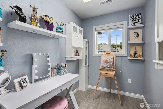 176 Raspberry Ln, Woodland, WA 98674 - office with wood finished floors and baseboards
