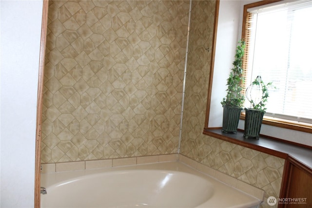 full bath with a bath