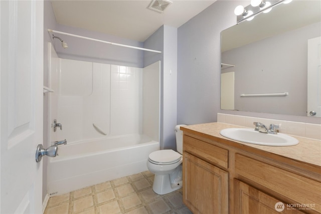 2538 Hidden Springs Loop SE, Olympia, WA 98503 - bathroom featuring vanity, toilet,  shower combination, and tile patterned floors