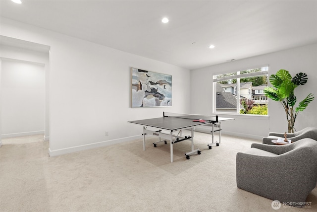 10815 NE 190th Pl, Bothell, WA 98011 - recreation room featuring baseboards, recessed lighting, and carpet floors