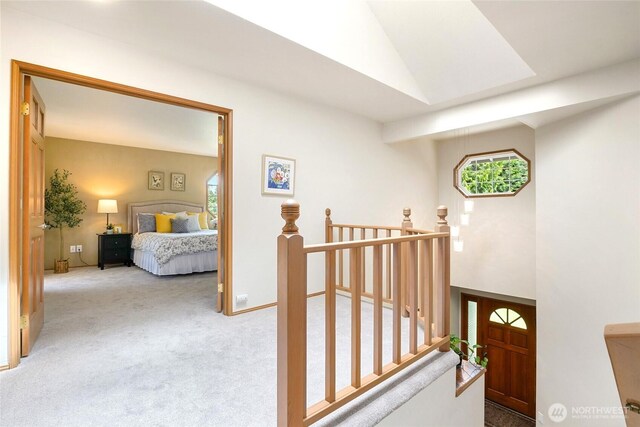 13218 42nd Ave W, Mukilteo, WA 98275 - corridor with carpet flooring, an upstairs landing, and lofted ceiling