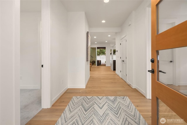 10207 NE 136th Pl, Lot, Kirkland, WA 98034 - hall featuring recessed lighting and light wood-style floors