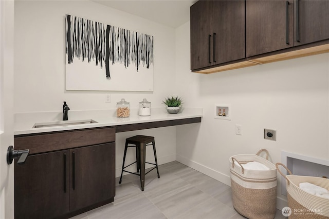 10207 NE 136th Pl, Lot, Kirkland, WA 98034 - laundry area with cabinet space, hookup for a washing machine, and hookup for an electric dryer