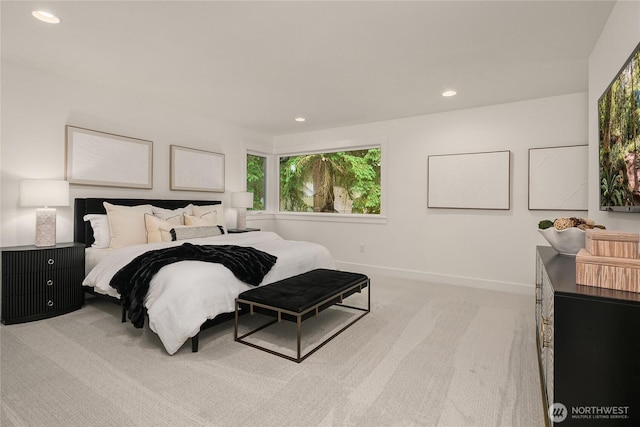 10207 NE 136th Pl, Lot, Kirkland, WA 98034 - bedroom featuring light colored carpet and recessed lighting